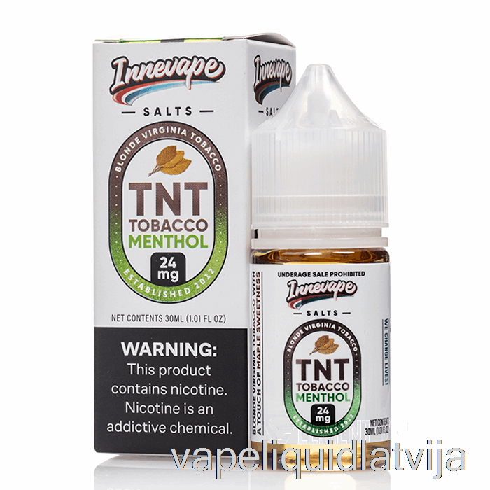 Tnt Tabakas Mentola Sāļi - Innevape E-šķidrumi - 30ml 24mg Vape šķidrums